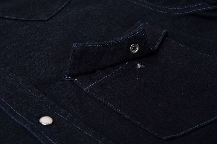 【Pre-Order】D5744 12oz KYOTO AQUA INDIGO Western Denim Shirts,, medium image number 6