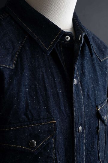 MS004E 10oz SELVEDGE WESTERN SHIRT,, small image number 4