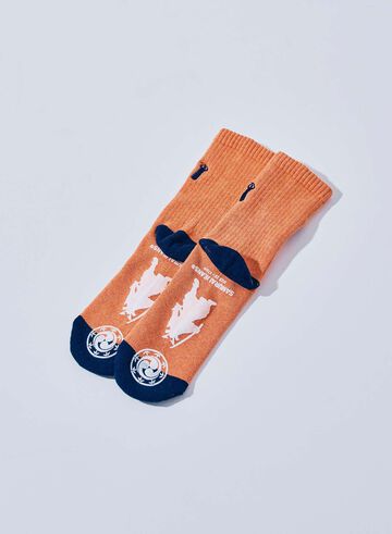 SJKS25-NEL CREW SOCKS,NAVY × RED, small image number 7