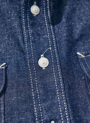 SJWS-SC01 10oz JAPANESE COTTON DENIM WORK SHIRT,INDIGO, small image number 7