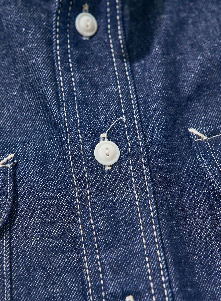 SJWS-SC01 10oz JAPANESE COTTON DENIM WORK SHIRT,INDIGO, medium image number 7