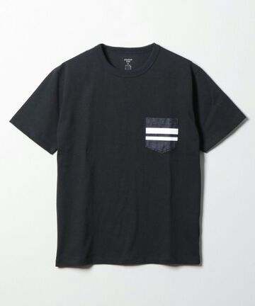 MZTS0003 ZIMBABWE COTTON DENIMPOCKET S/S T-SHIRTS,OLIVE, small image number 3