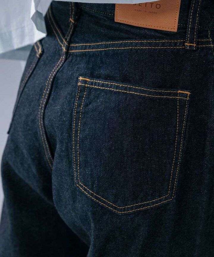 STJE1103 12OZ STRAIGHT JEANS【WOMEN'S】,INDIGO, medium image number 4