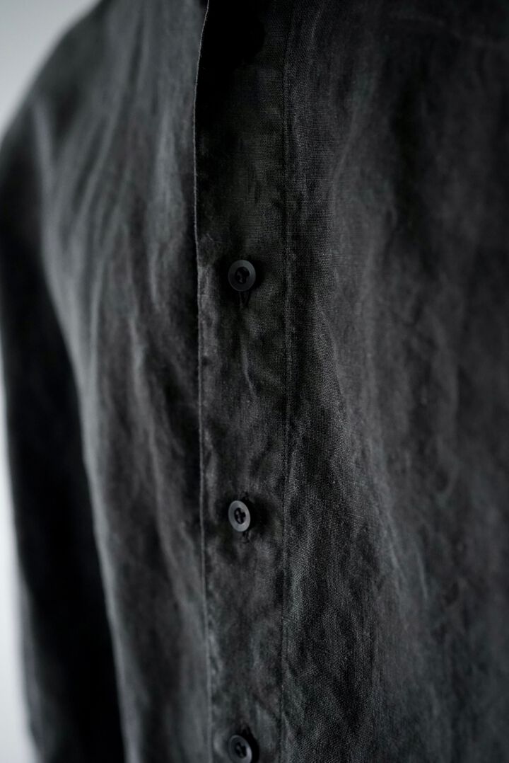 241SH08 ND-Linen Poplin / Granpa Shirts,LOGWOOD BLACK, medium image number 18