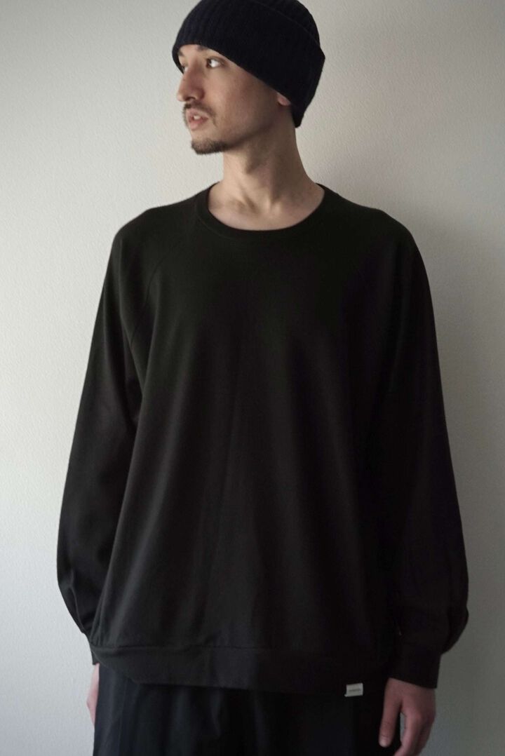 【CAPERTICA】711CS26 Super 140s Washable Wool MW_Jersey Wool Sweat 2026,OLIVE, medium image number 18