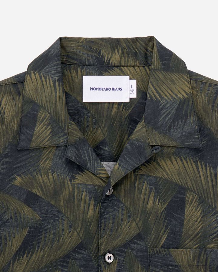 MMSS6000 CYCADS PATTERN S/S SHIRT,GREEN, medium image number 2