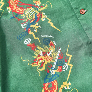 SSA24-01 Dragon Hawaiian Shirt,BLACK, small image number 8
