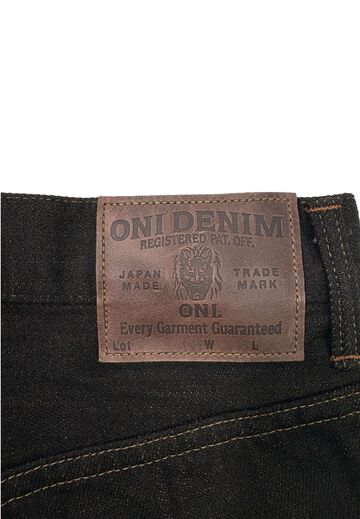 ONI222-BKOL 12oz Black x Olive Denim Super Wide Straight,, small image number 4