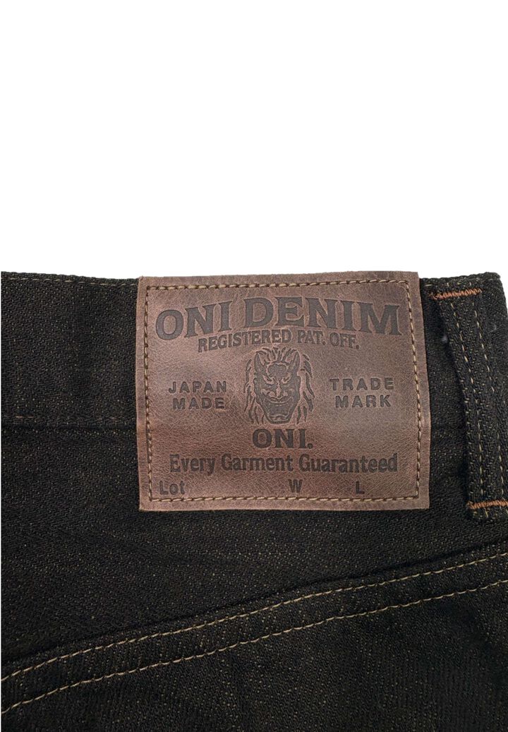 ONI222-BKOL 12oz Black x Olive Denim Super Wide Straight,, medium image number 4