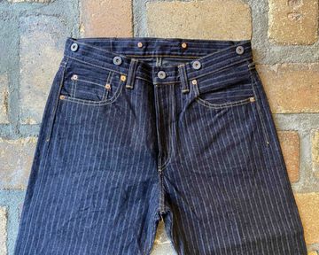 GZ-16LST-03 16oz Drop Needle Herringbone Loose Straight Jeans -One Wash-30,, small image number 13