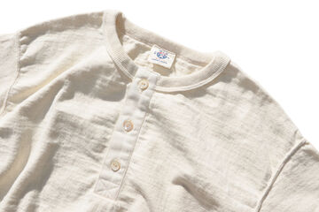 SJST-SC02 "Samurai Cotton Project" Henley Neck T-Shirt,KUROMAME, small image number 14