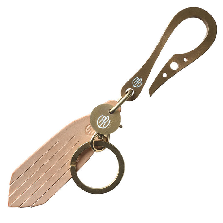 PAILOT RIVER PR-KHGN-B (REDMOON) Key Holder PR-KHGN (Oil Leather Black, Oil Leather Red Brown, Oil Leather Dark Brown, Saddle Leather Natural),SADDLE LEATHER NATURAL, medium