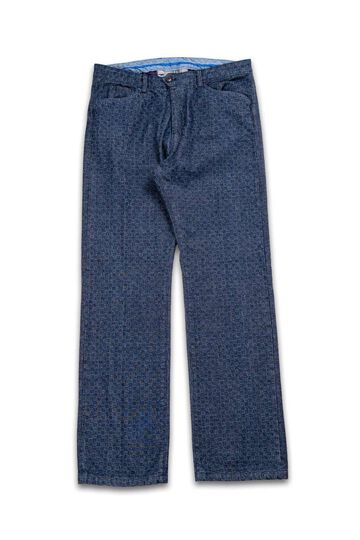 GZ-EDTR Embossed Denim Trouser,CHECK, small image number 0
