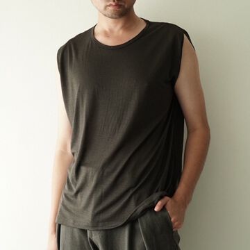 【CAPERTICA】CAP706CS29 Washable Wool Tank Top-EBONY-1,EBONY, small image number 17