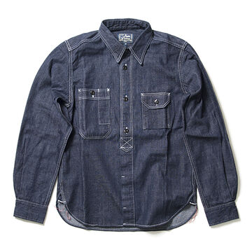 Studio D'Artisan 5333B Denim Work Shirt (One washed),, small image number 1