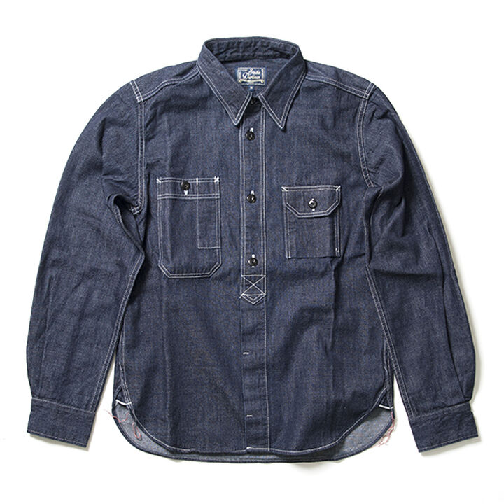 Studio D'Artisan 5333B Denim Work Shirt (One washed),, medium image number 0