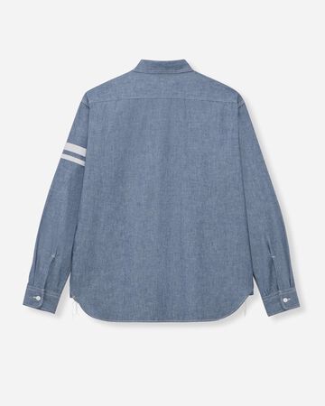 MMLS3000 TRIPLE STITCH L/S CHAMBRAY SHIRT(TWO STRIPES),INDIGO, small image number 5