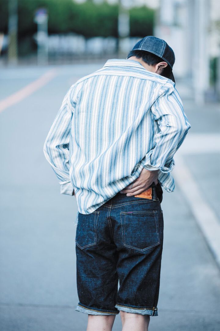 S310SPⅡ 17oz "ZERO" Series Jeans Short Pants One washed,INDIGO, medium image number 16