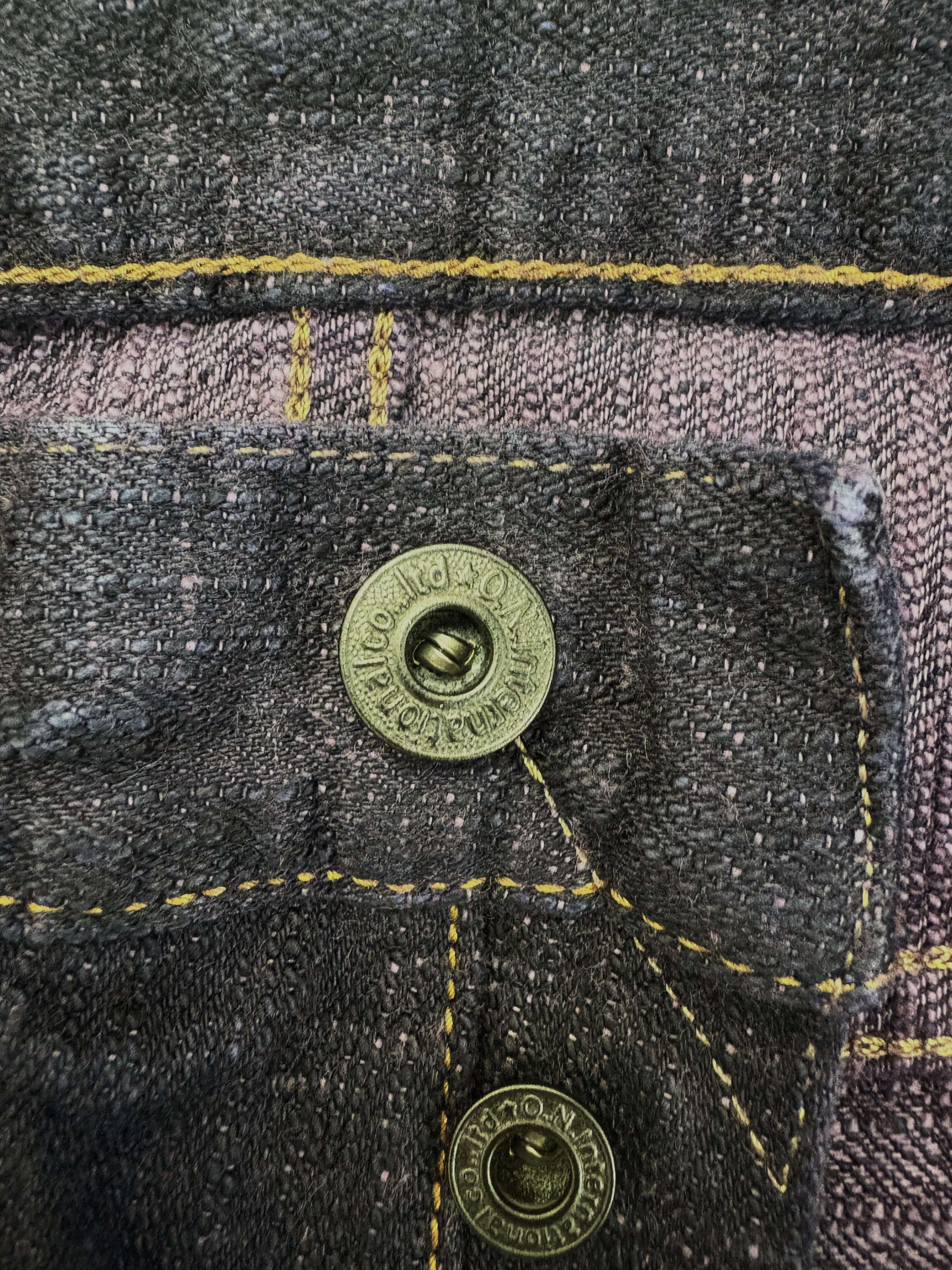 DENIMIO | ONI-277Bumpy-紫 (Purple) 17oz Bumpy Denim Just Right