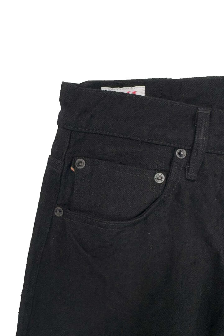 ONI902CCD-BKBK 15oz Crushed Concrete Denim Black x Black Kabuki Selvedge  Highrise Relax Tapered,, medium image number 3