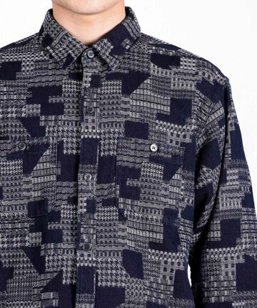 MXLS1015 INDIGO JACQUARD SHIRTS,INDIGO, small image number 3