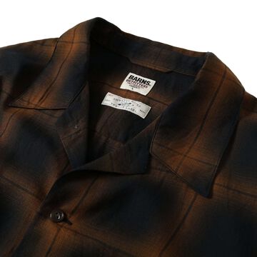 BR-25219 OMBRE CHECK S/S SHIRTS,BROWN, small image number 2