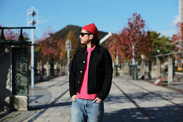 TCBJEANS50SJKTBK 50's Jacket Black &amp; Black / One Washed-36,, small image number 0