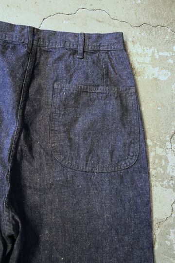 01-V5130 WIDE FIT US NAVY DENIM UTILITY PANTS ONE WASH,, small image number 3