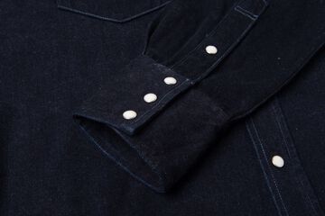 【Pre-Order】D5744 12oz KYOTO AQUA INDIGO Western Denim Shirts,, small image number 3