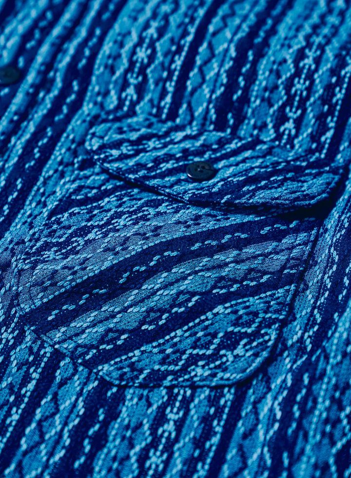 SSS25-SKS Natural Indigo Stripe Shirt,, medium image number 2