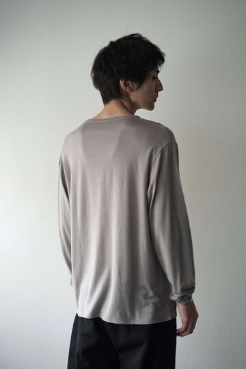 【CAPERTICA】CAP708CS22 Super120s Washable Wool Jersey /Vneck L/S Tee,SHIGOKU-IRO, small image number 17