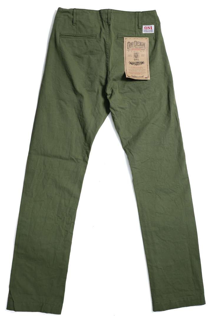 ONI737-SVC  9.5oz Selvedge Chino Trousers,KHAKI BEIGE, medium image number 16