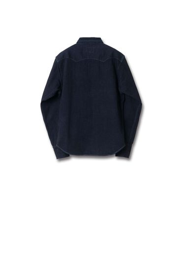 【Pre-Order】D5744 12oz KYOTO AQUA INDIGO Western Denim Shirts,, small image number 1
