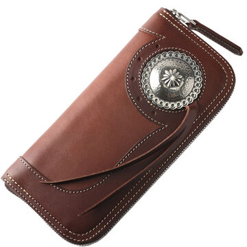 PAILOT RIVER PR-BAREBACK (REDMOON) Long Wallet PR-BAREBACK (Oil Leather Black, Oil Leather Red Brown, Oil Leather Dark Brown, Saddle Leather Natural),OIL LEATHER RED BROWN, small image number 3