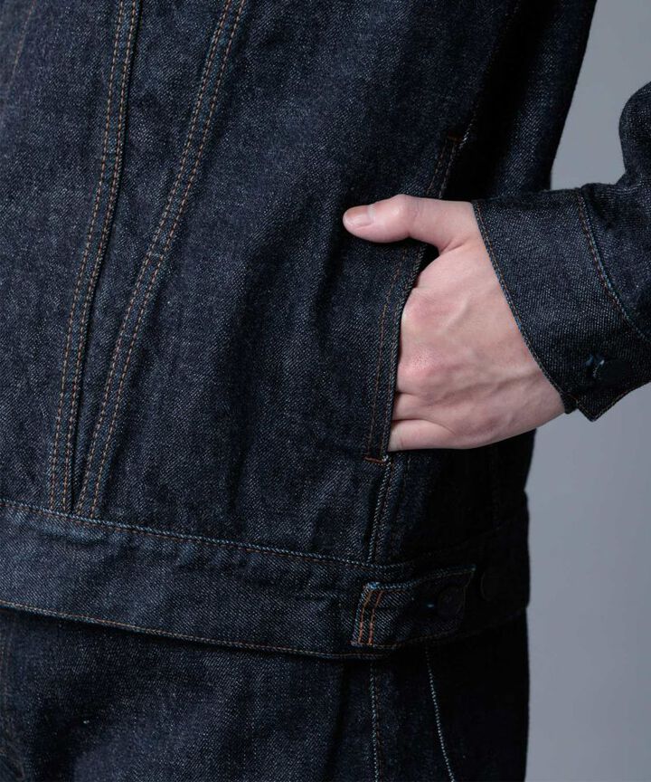 MXGJ1000 15.7oz DEEP INDIGO DENIM V-SEAM JACKET,, medium image number 5