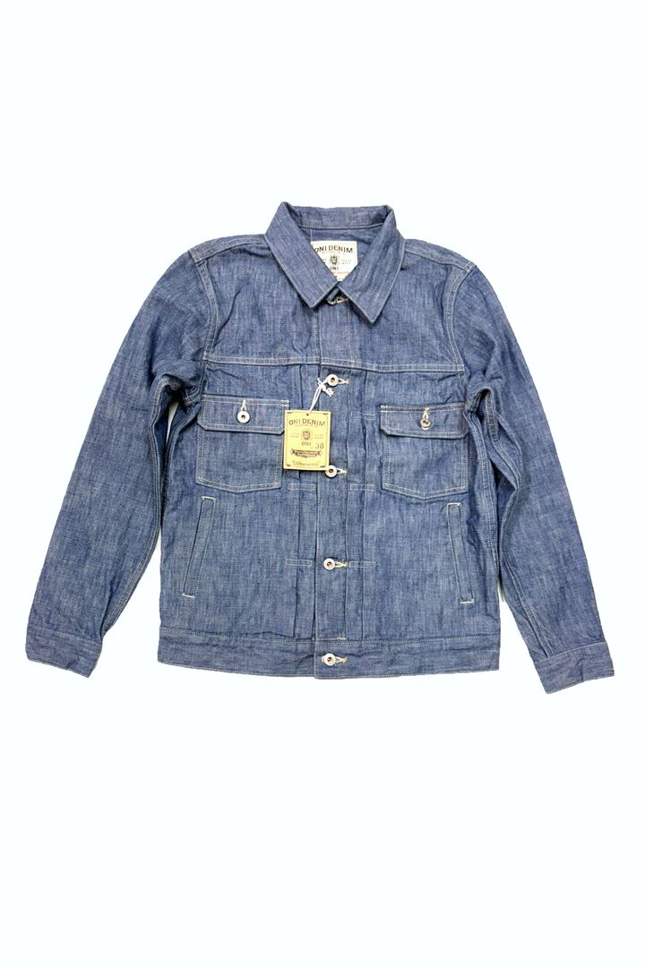 ONI02516P-SHVCH 13oz Super Heavy Chambray TypeⅡJacket With Warm Pocket,, medium