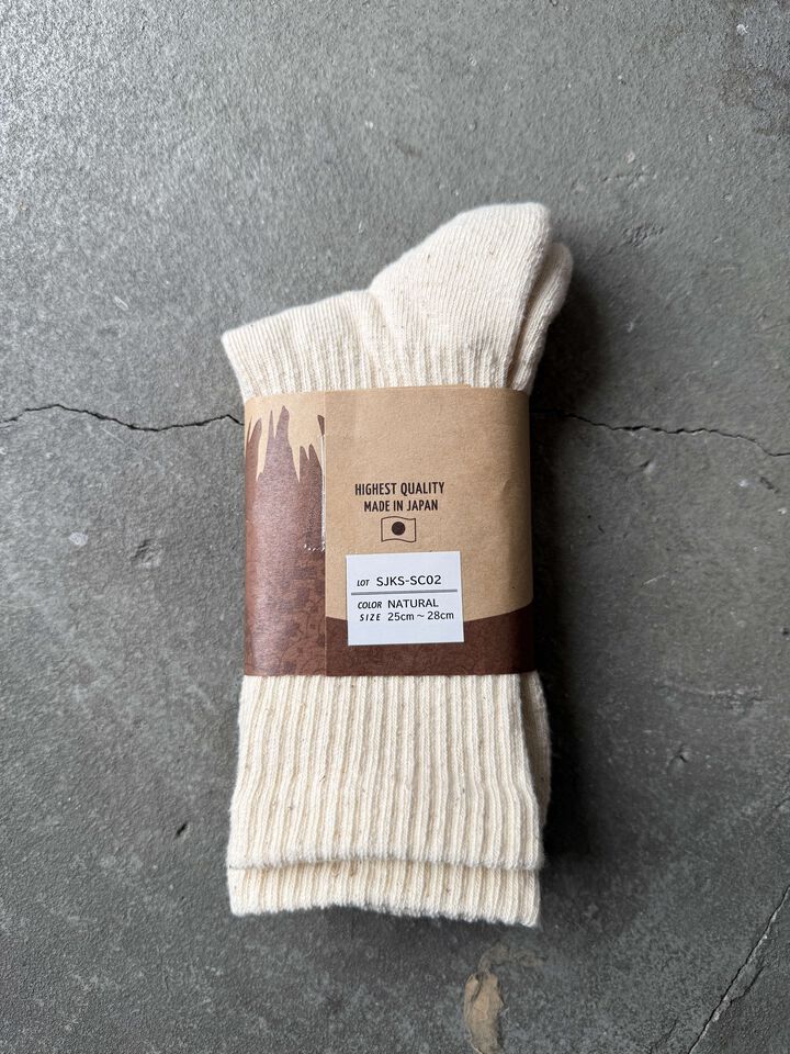 SJKS-SC02 Samurai Cotton Socks (NATURAL),NATURAL, medium image number 1