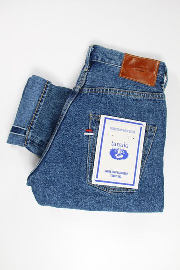 YU9983STHT 16.5oz Natural Indigo "Yurai" Stone Wash High Rise Tapered Jeans-One Washed-28,, small image number 12