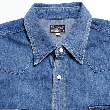 HBP-301WS-MU 8oz Denim Western Shirt - Mid Used,Mid Used, small image number 2