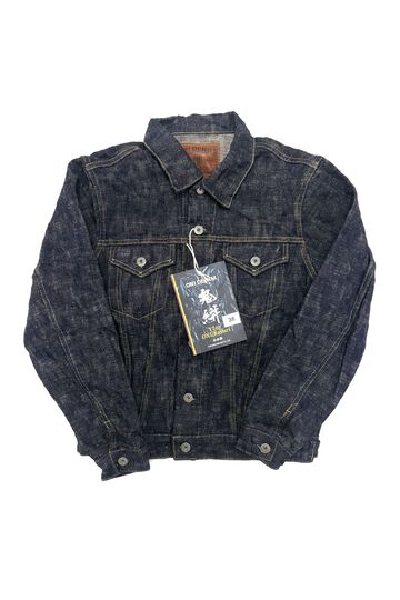 ONI02527P-KASURI 17oz ONI Kasuri Denim TypeⅢ Jacket with handwarmer,, small image number 1