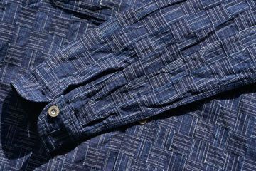 SSS21IK PURE INDIGO ICHIMATSU WORK SHIRT-INDIGO KOUSHI-XS,INDIGO KOUSHI, small image number 17