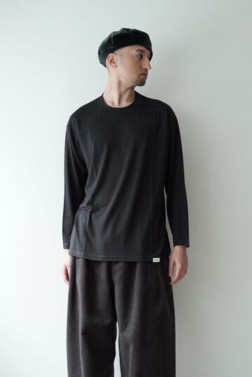 【CAPERTICA】CAP707CS14 Super140s Washable Wool DC_jersey / L/S FootBall Tee,DARKNESS, small image number 1