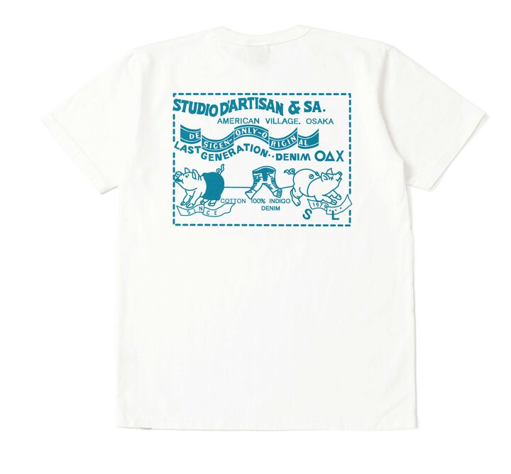 8235 US Cotton Standard Print T-shirts,WHITE, medium image number 1