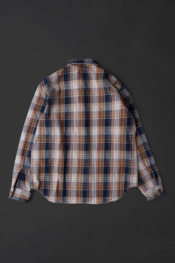 MS001G (BLC) INDIGO CHECK FLANNEL SHIRT,BLUE, small image number 21