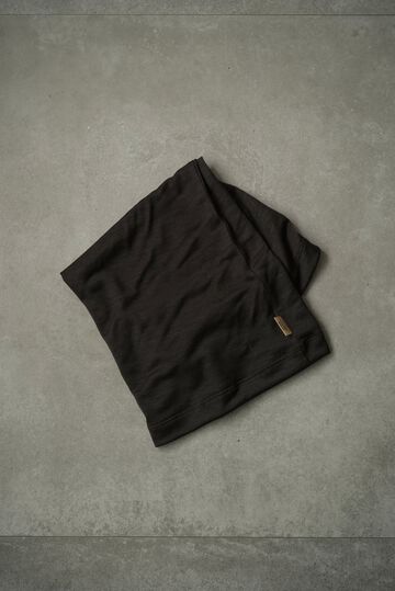224CS02 Super120s Washable Wool Jersey / Neck Gaiter,EBONY, small image number 0
