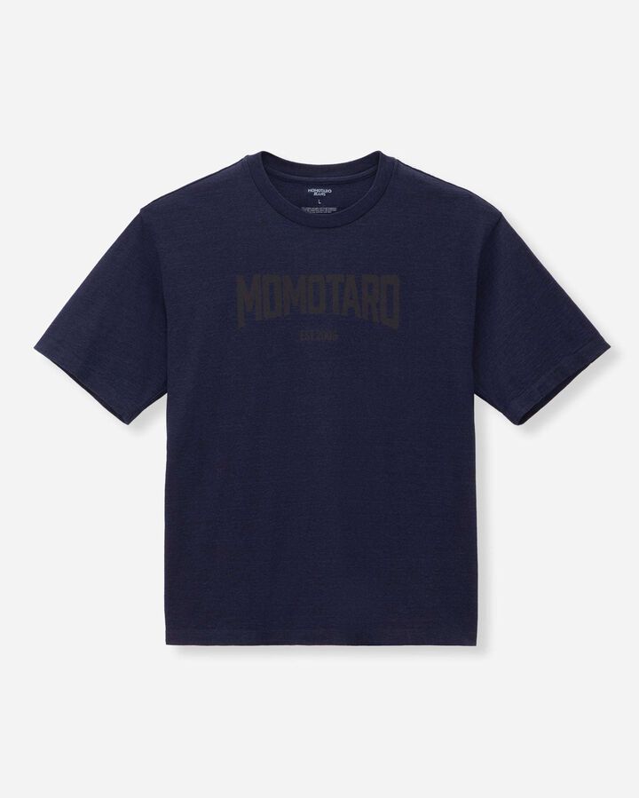 MMTS6008 YARN DYED SHORT SLEEVE T-SHIRT  ALPHABET,INDIGO, medium image number 4