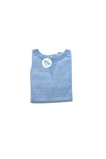 Lot 268 88/12 Heather 4-Needle Front V Crewneck Sweatshirt,GREEN, small image number 9