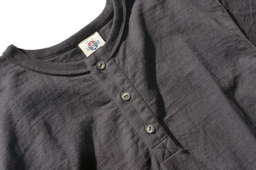 SJST-SC02 "Samurai Cotton Project" Henley Neck T-Shirt,DARK KURI, small image number 14