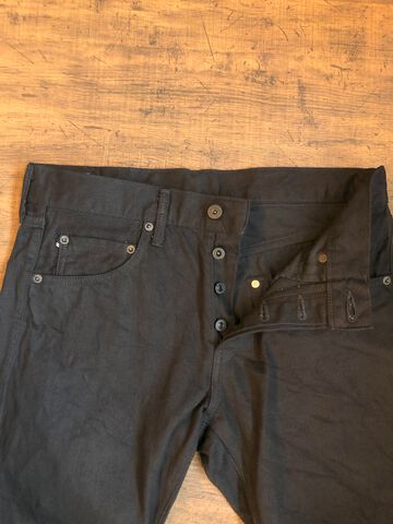 ONI642-13BK 13oz Jet Black Denim Relax Tapered,, small image number 3