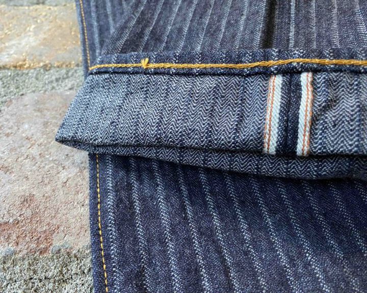 GZ-16LST-03 16oz Drop Needle Herringbone Loose Straight Jeans -One Wash-30,, medium image number 6